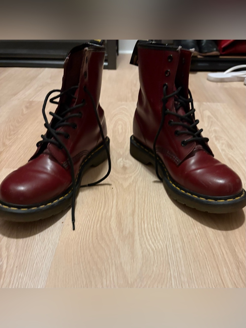 Doc. Martins 1460 Burgundy Airwear Combat Boots